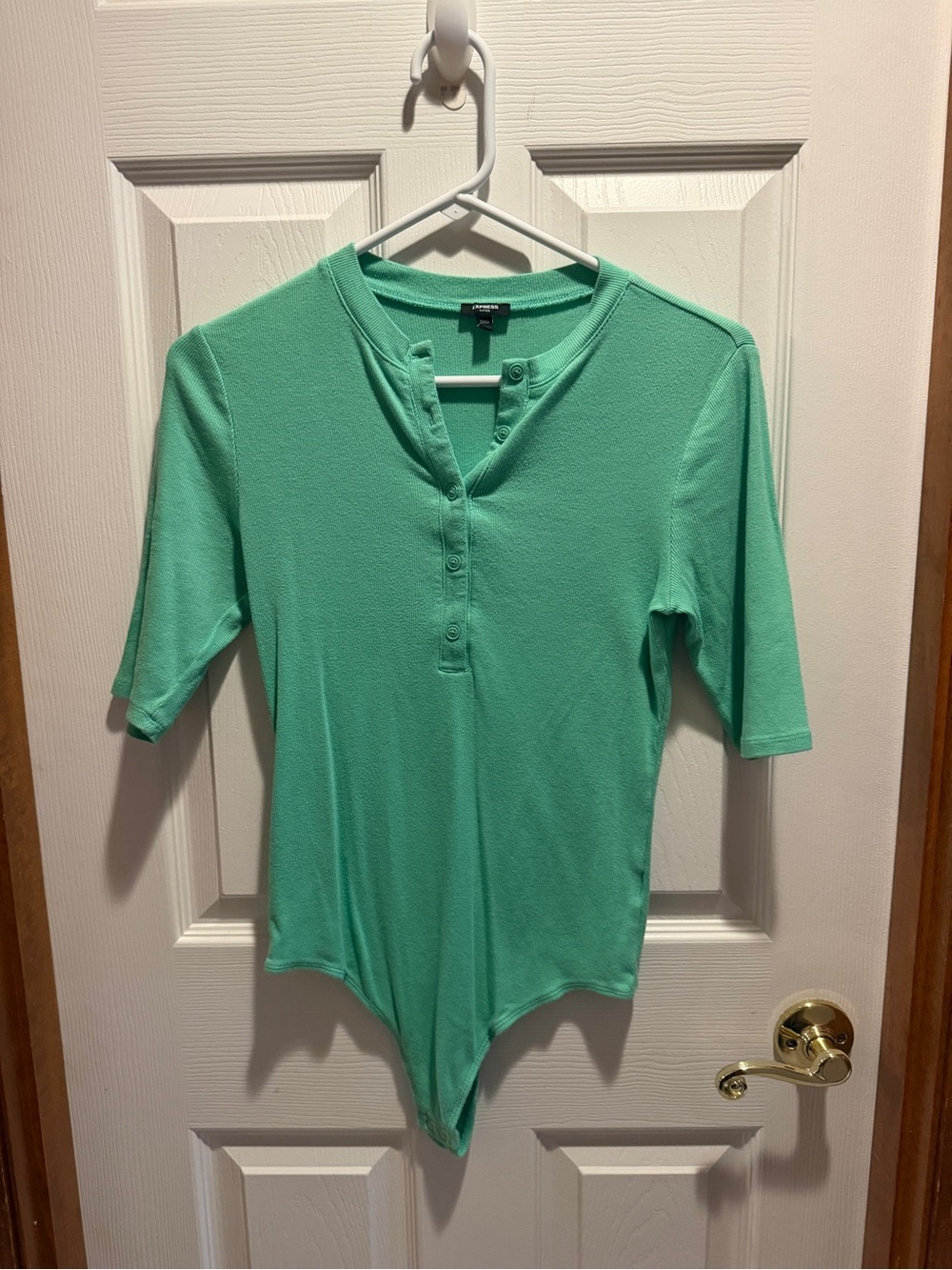 Express Mint Green Henley Bodysuit